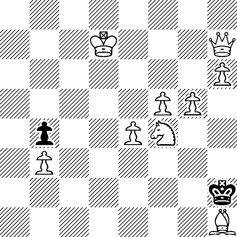 8/3K3Q/7P/5PP1/1p2PN2/1P6/7k/7B