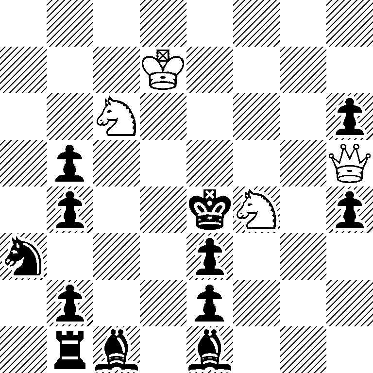 8/3K4/2N4p/1p5Q/1p2kN1p/n3p3/1p2p3/1rb1b3