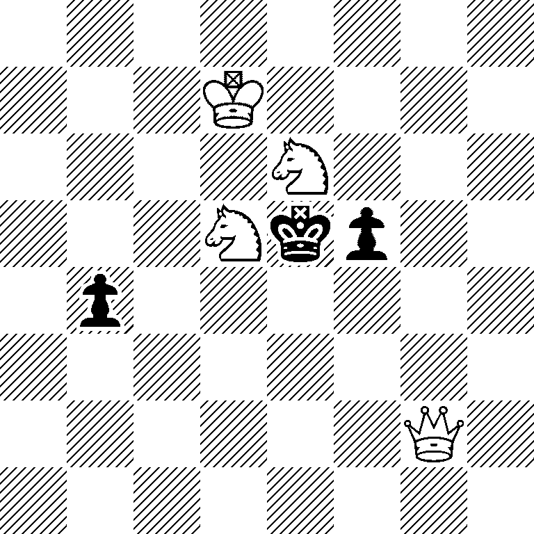8/3K4/4N3/3Nkp2/1p6/8/6Q1/8