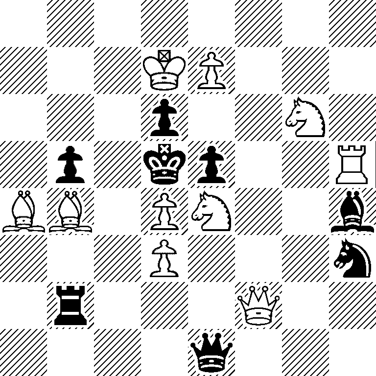 8/3KP3/3p2N1/1p1kp2R/BB1PN2b/3P3n/1r3Q2/4q3