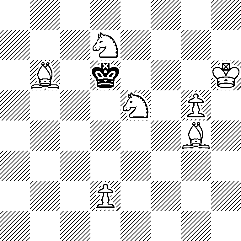 8/3N4/1B1k3K/4N1P1/6B1/8/3P4/8