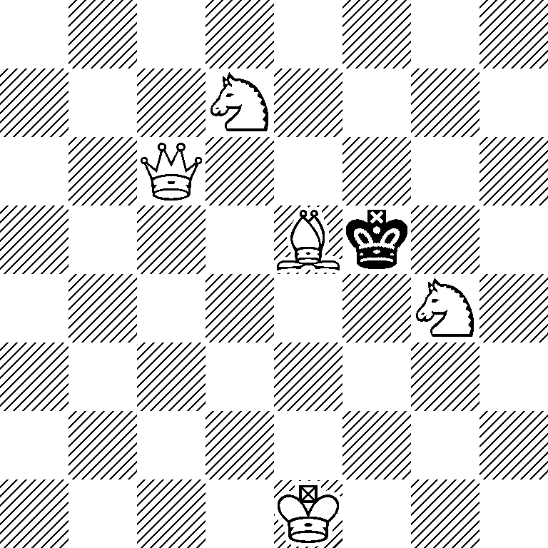 8/3N4/2Q5/4Bk2/6N1/8/8/4K3