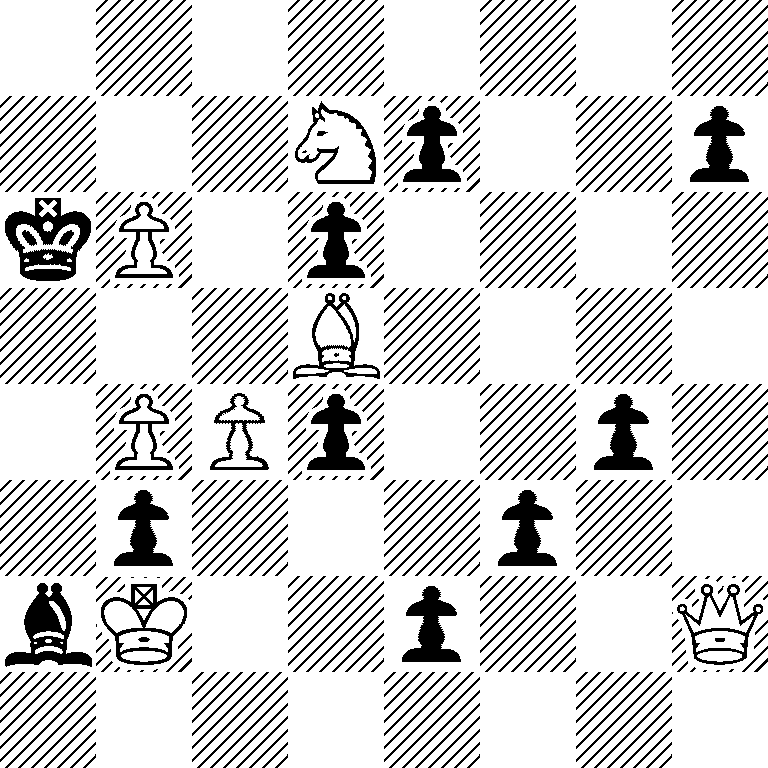 8/3Np2p/kP1p4/3B4/1PPp2p1/1p3p2/bK2p2Q/8