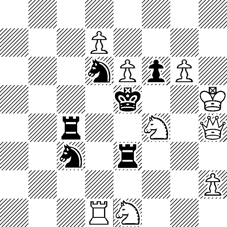 8/3P4/3nPpP1/4k2K/2r2N1Q/2n1r3/7P/3RN3