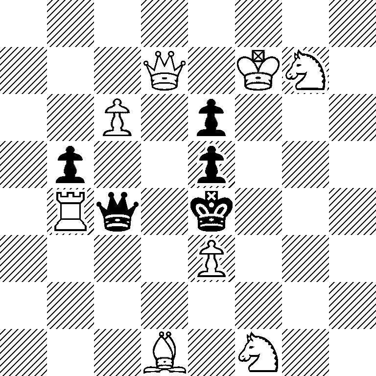 8/3Q1KN1/2P1p3/1p2p3/1Rq1k3/4P3/8/3B1N2