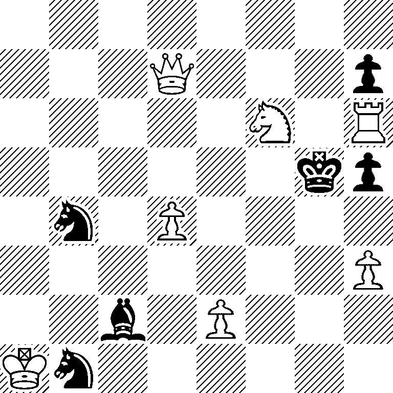 8/3Q3p/5N1R/6kp/1n1P4/7P/2b1P3/Kn6