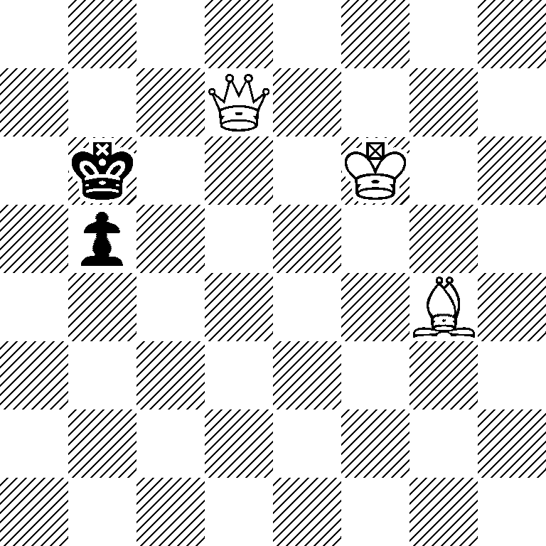 8/3Q4/1k3K2/1p6/6B1/8/8/8