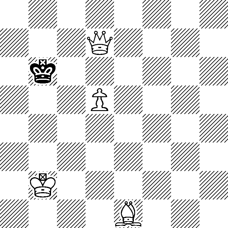 8/3Q4/1k6/3P4/8/8/1K6/4B3