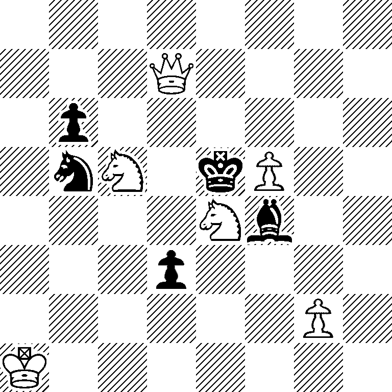 8/3Q4/1p6/1nN1kP2/4Nb2/3p4/6P1/K7