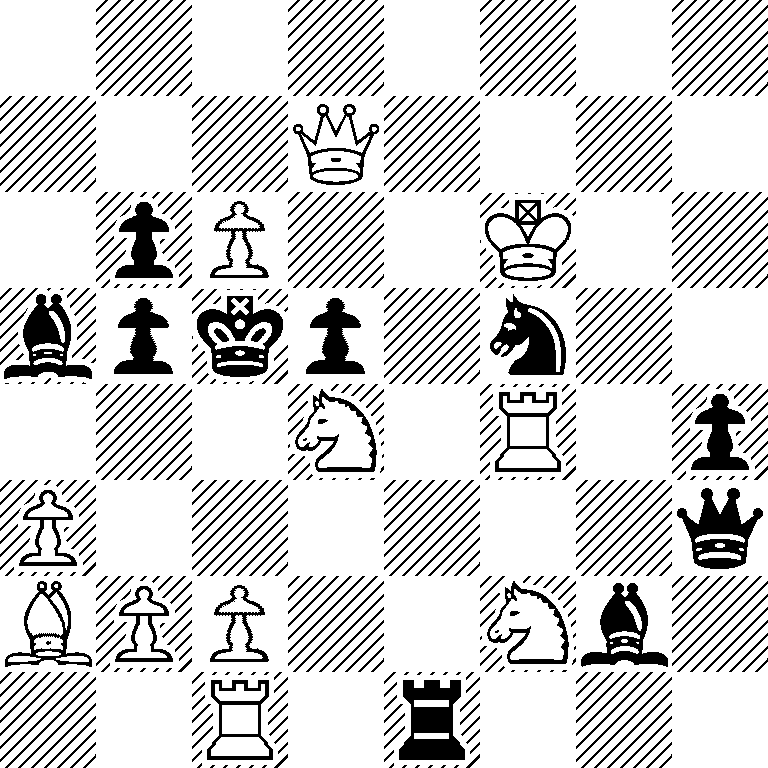 8/3Q4/1pP2K2/bpkp1n2/3N1R1p/P6q/BPP2Nb1/2R1r3