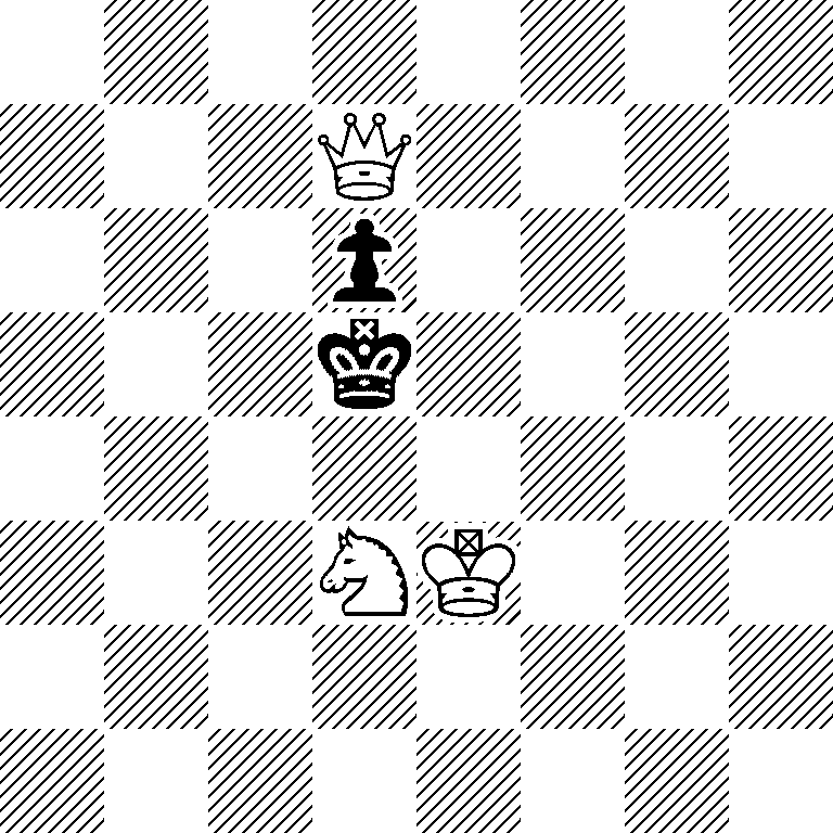8/3Q4/3p4/3k4/8/3NK3/8/8