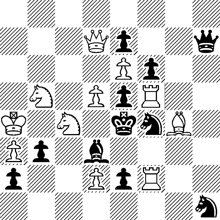8/3Qp2q/4Pp2/1N1PpR2/K1N1knB1/Pp1b4/p2PpR2/7n