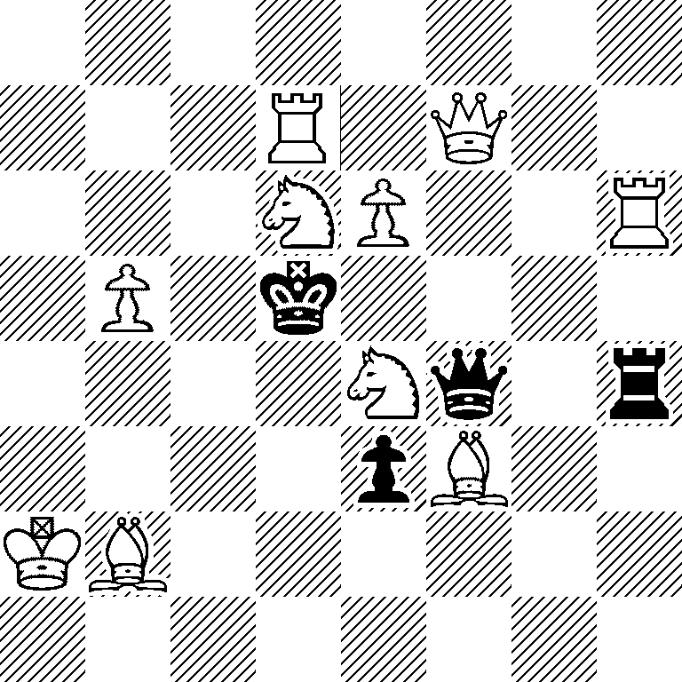 8/3R1Q2/3NP2R/1P1k4/4Nq1r/4pB2/KB6/8