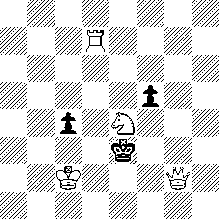 8/3R4/8/5p2/2p1N3/4k3/2K3Q1/8