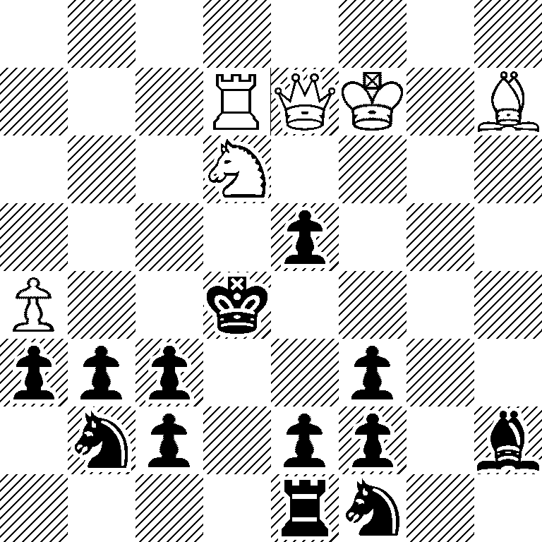 8/3RQK1B/3N4/4p3/P2k4/ppp2p2/1np1pp1b/4rn2