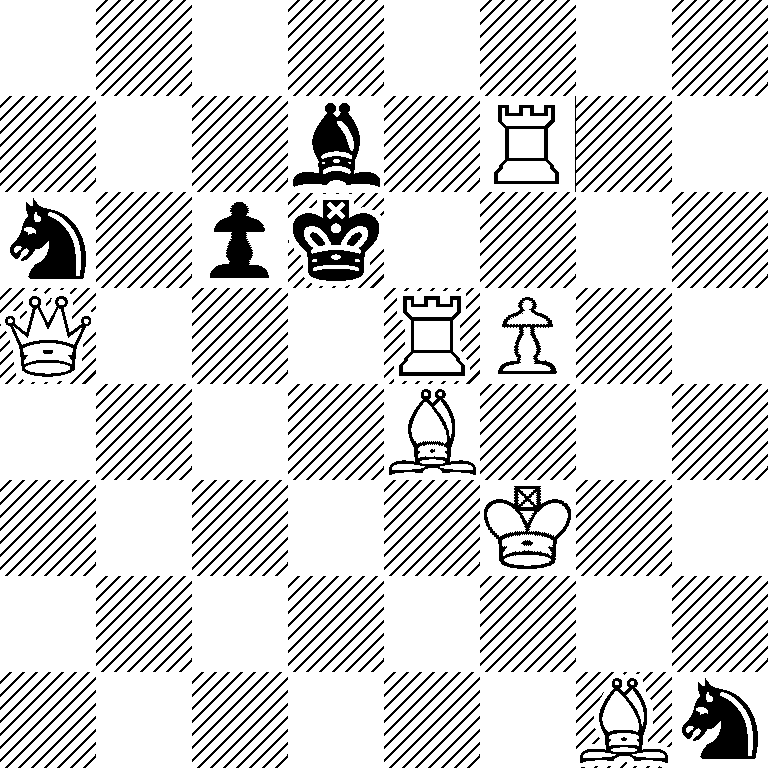 8/3b1R2/n1pk4/Q3RP2/4B3/5K2/8/6Bn