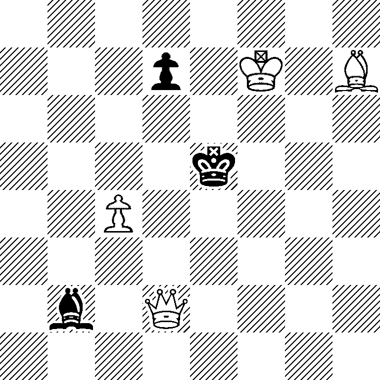 8/3p1K1B/8/4k3/2P5/8/1b1Q4/8