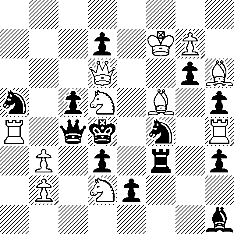 8/3p1KP1/3Q2pB/n1pN1B1p/R1qk1n1R/1P1p1r1p/1P1Np3/7b