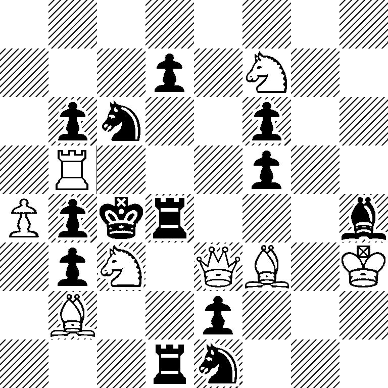 8/3p1N2/1pn2p2/1R3p2/Ppkr3b/1pN1QB1K/1B2p3/3rn3
