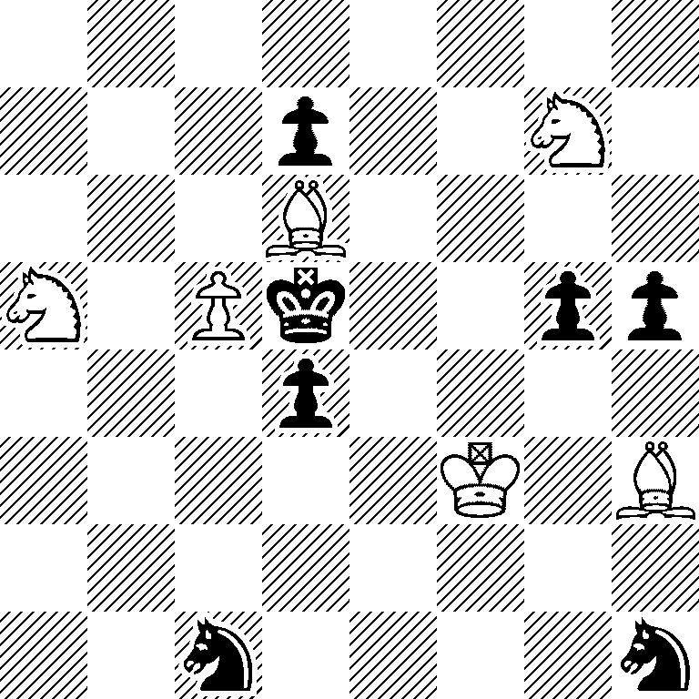 8/3p2N1/3B4/N1Pk2pp/3p4/5K1B/8/2n4n