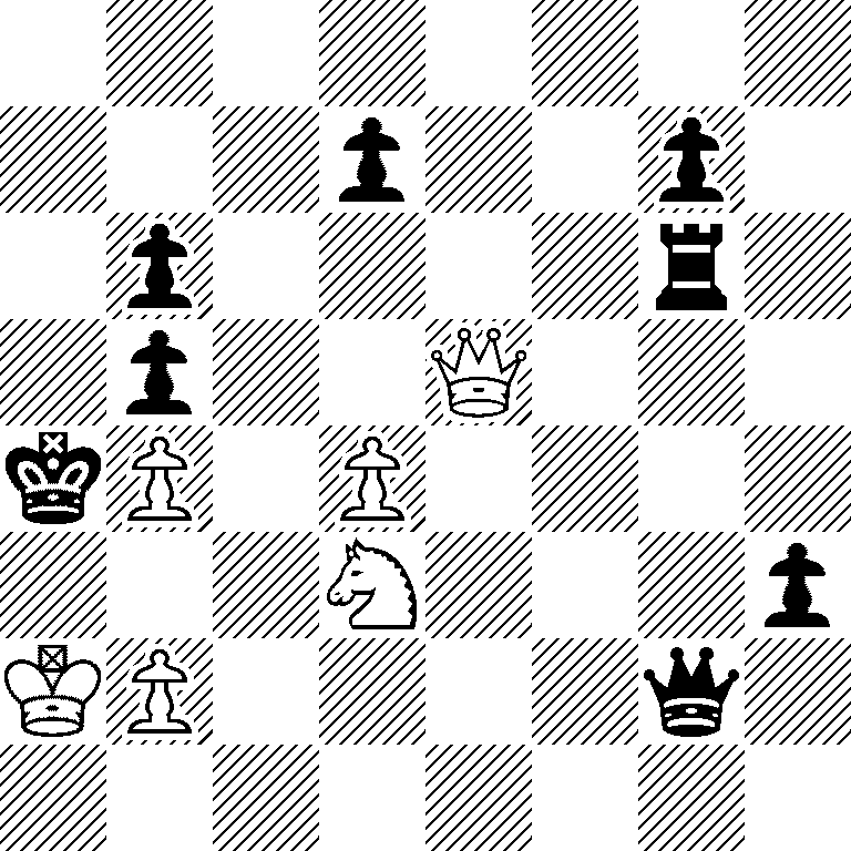 8/3p2p1/1p4r1/1p2Q3/kP1P4/3N3p/KP4q1/8