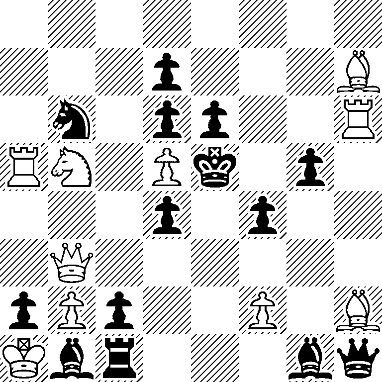 8/3p3B/1n1pp2R/RN1Pk1p1/3p1p2/1Q6/pPp2P1B/Kbr3bq