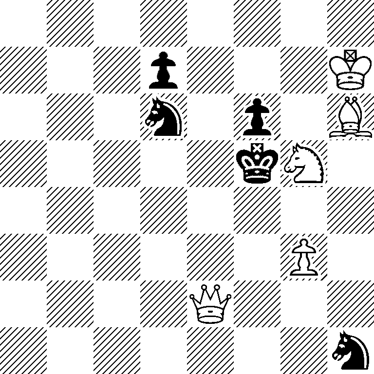 8/3p3K/3n1p1B/5kN1/8/6P1/4Q3/7n