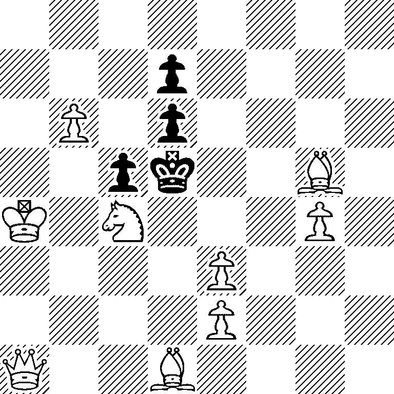 8/3p4/1P1p4/2pk2B1/K1N3P1/4P3/4P3/Q2B4