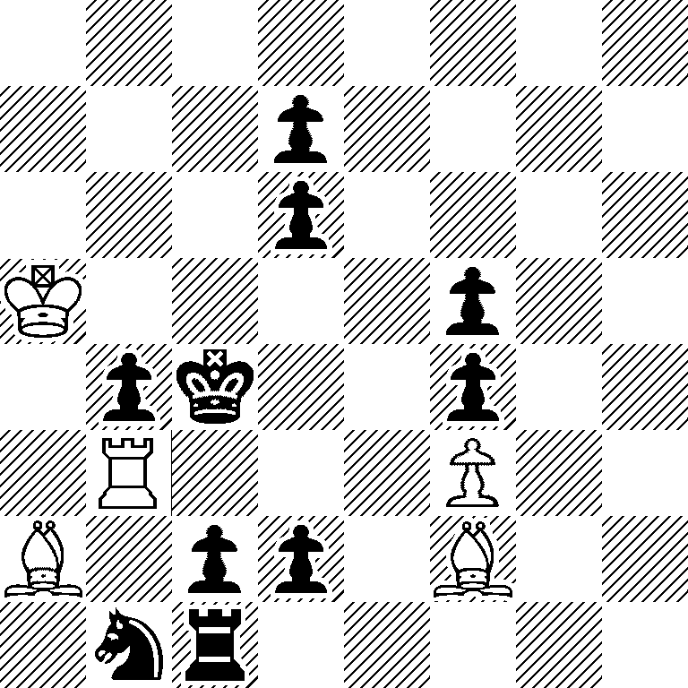 8/3p4/3p4/K4p2/1pk2p2/1R3P2/B1pp1B2/1nr5