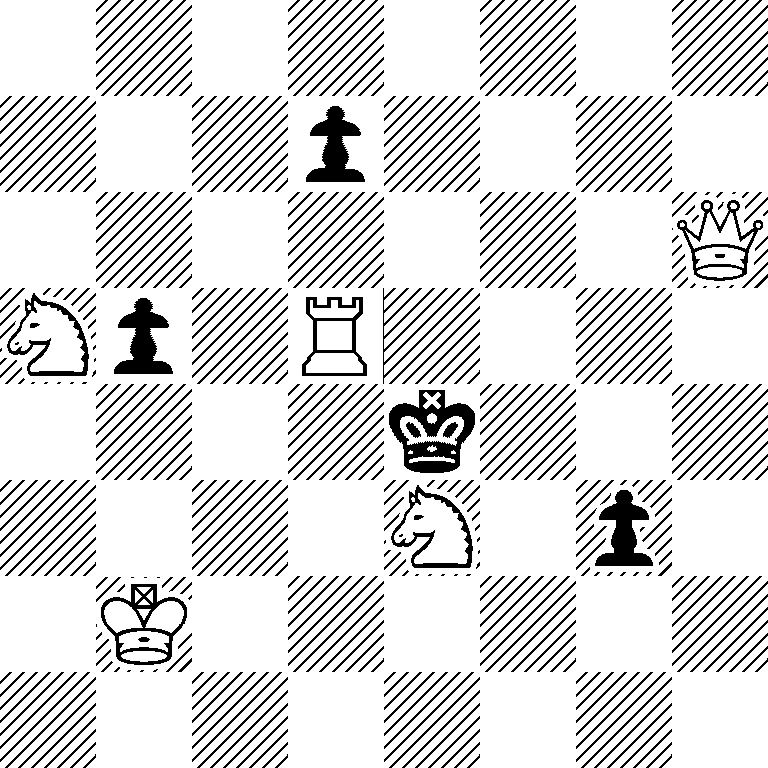 8/3p4/7Q/Np1R4/4k3/4N1p1/1K6/8