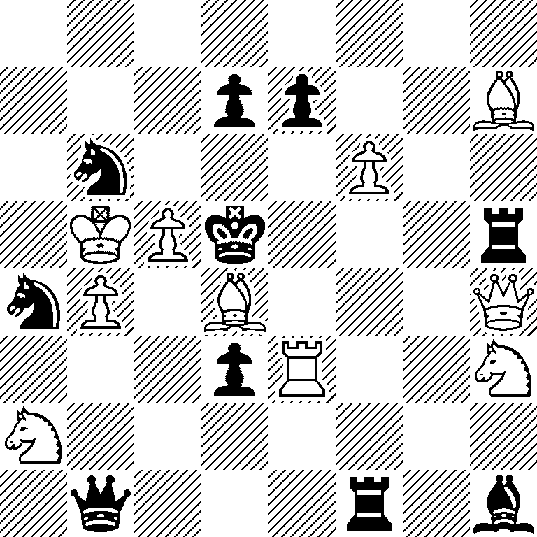 8/3pp2B/1n3P2/1KPk3r/nP1B3Q/3pR2N/N7/1q3r1b