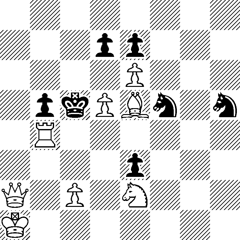8/3pp3/4P3/1pkPBn1n/1R6/4p3/Q1P1N3/K7