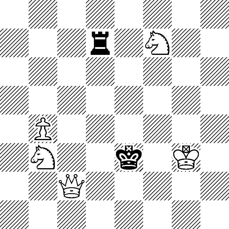 8/3r1N2/8/8/1P6/1N2k1K1/2Q5/8
