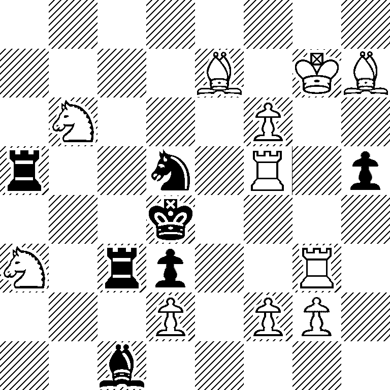 8/4B1KB/1N3P2/r2n1R1p/3k4/N1rp2R1/3P1PP1/2b5