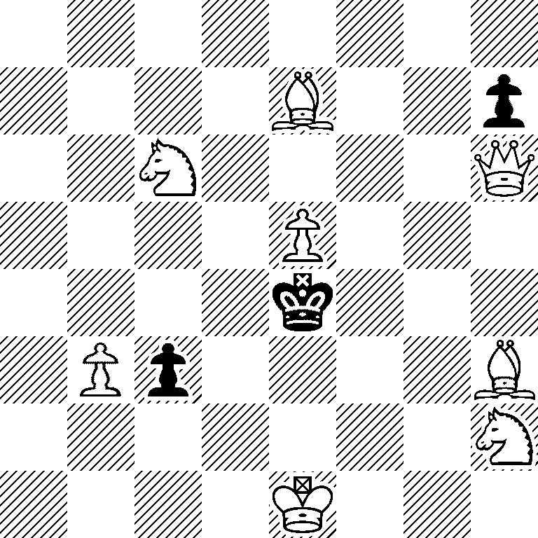 8/4B2p/2N4Q/4P3/4k3/1Pp4B/7N/4K3