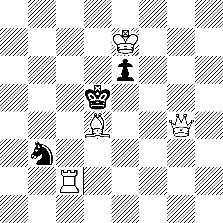 8/4K3/4p3/3k4/3B2Q1/1n6/2R5/8