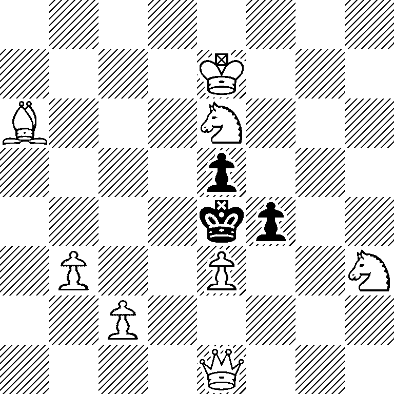 8/4K3/B3N3/4p3/4kp2/1P2P2N/2P5/4Q3