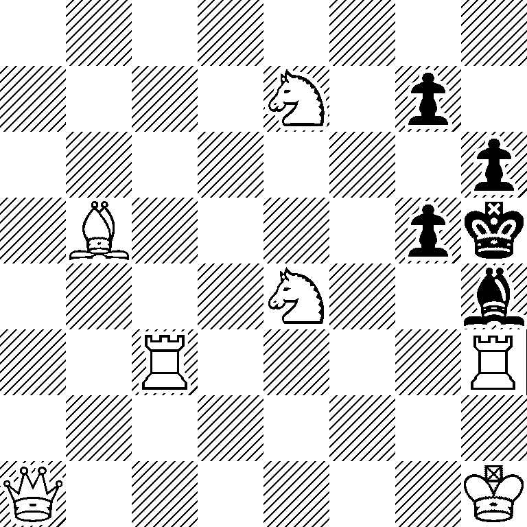 8/4N1p1/7p/1B4pk/4N2b/2R4R/8/Q6K