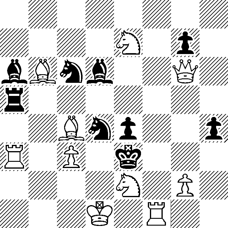 8/4N1p1/bBnb2Q1/r7/2Bnp2p/R1P1k3/4N1P1/3K1R2