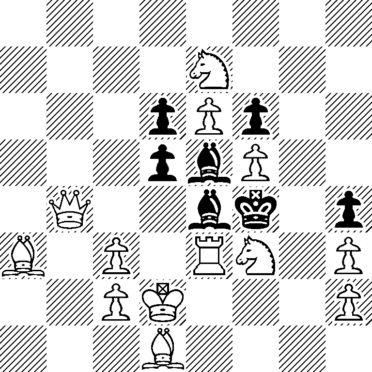 8/4N3/3pPp2/3pbP2/1Q2bk1p/B1P1RN1P/2PK3P/3B4