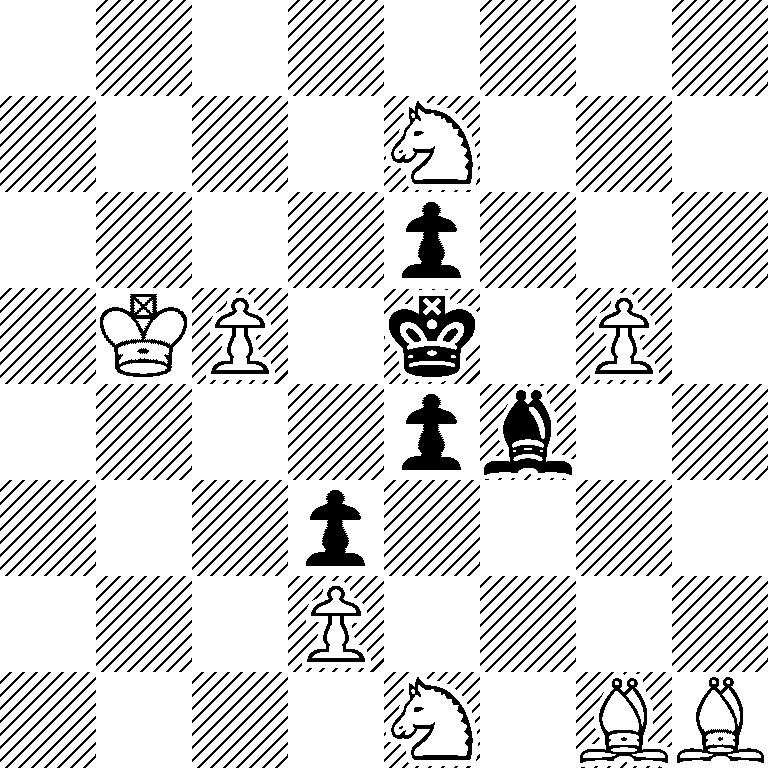 8/4N3/4p3/1KP1k1P1/4pb2/3p4/3P4/4N1BB