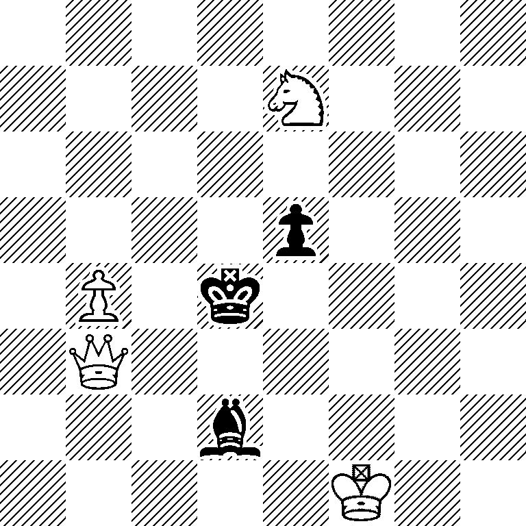 8/4N3/8/4p3/1P1k4/1Q6/3b4/5K2