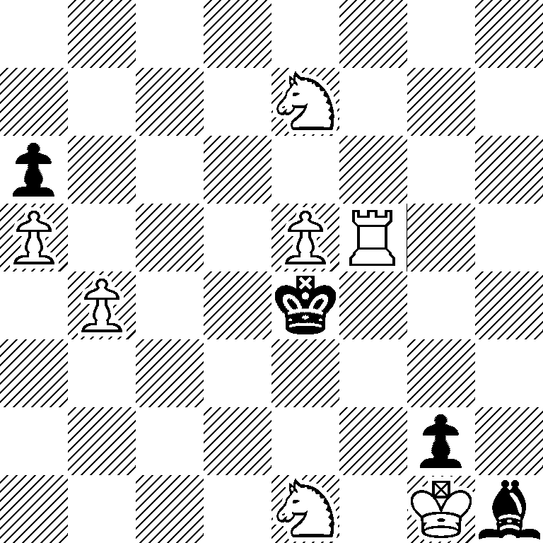 8/4N3/p7/P3PR2/1P2k3/8/6p1/4N1Kb