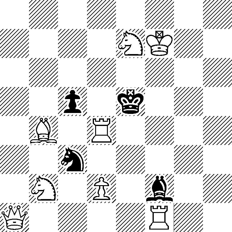 8/4NK2/8/2p1k3/1B1R4/2n5/1N1P1b2/Q4R2