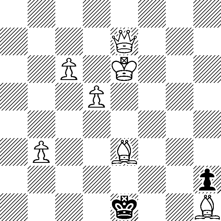 8/4Q3/2P1K3/3P4/8/1P2B3/7p/4k2B