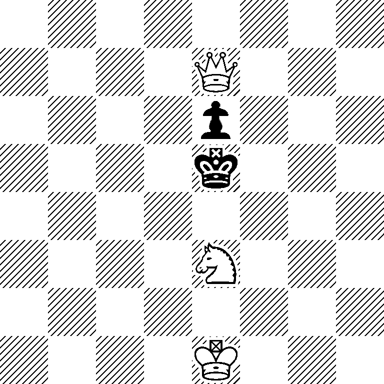 8/4Q3/4p3/4k3/8/4N3/8/4K3
