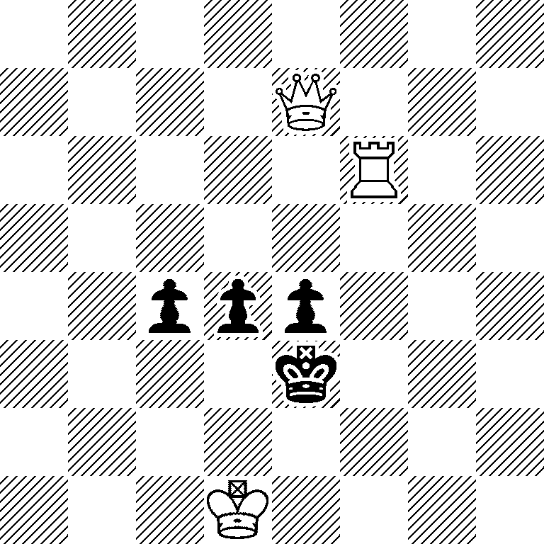 8/4Q3/5R2/8/2ppp3/4k3/8/3K4