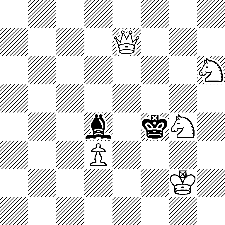 8/4Q3/7N/8/3b1kN1/3P4/6K1/8