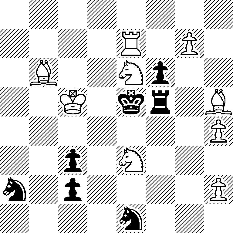 8/4R1P1/1B2Np2/2K1kr1B/7P/2p1N3/n1p4P/4n3