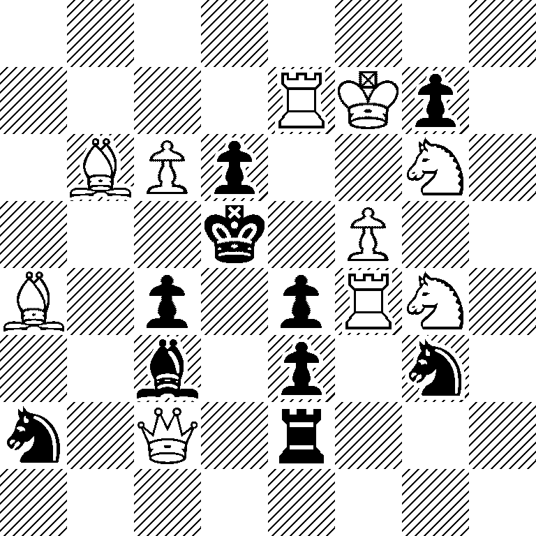 8/4RKp1/1BPp2N1/3k1P2/B1p1pRN1/2b1p1n1/n1Q1r3/8